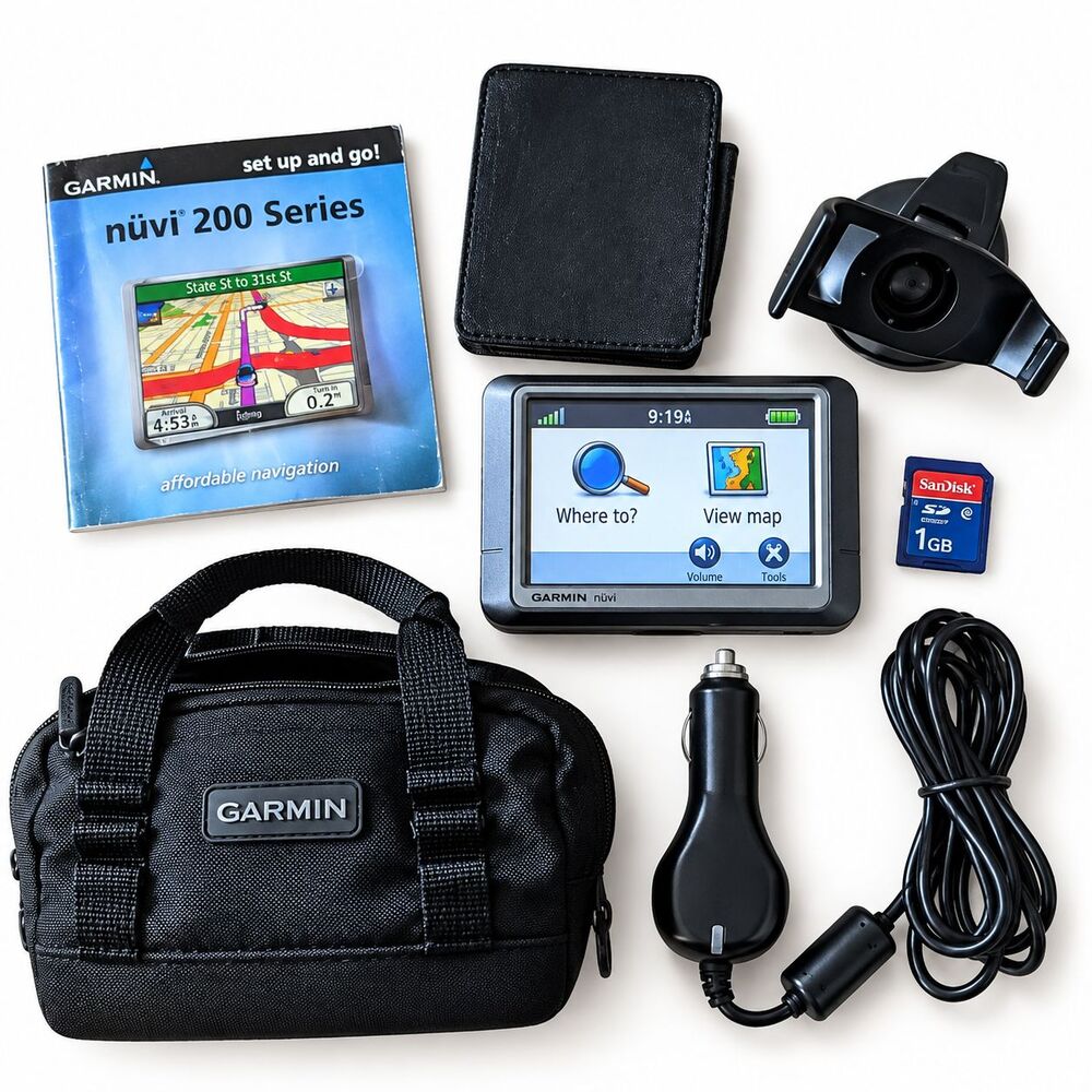 Garmin nüvi 200 GPS Navigator 3.5" Tested Working Bundle Nuvi